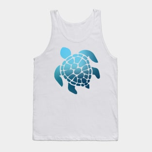 Blue Ombre Sea Turtle Tank Top